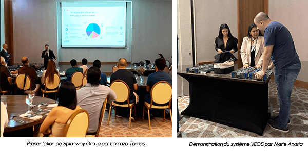Présentation de Spineway Group par Lorenzo Tamas et Démonstration du système VEOS par Marie Andria